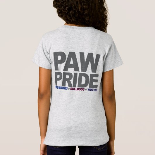 PawPride Girls T-shirt (Achterkant)