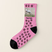 Pawprint Custom Dog Photo Socks - Add Picture (Gauche - extérieur)