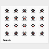 Pawprint Dog Mama Ronde Sticker (Vel)