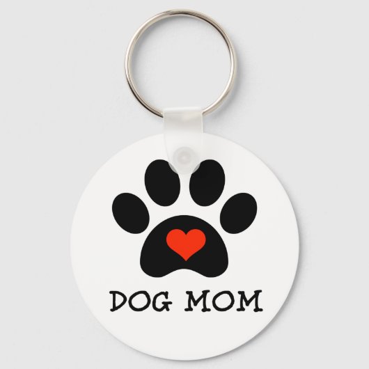 Pawprint Dog Mama Sleutelhanger (Voorkant)