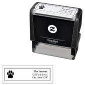 Pawprint eenvoudig adres  zelfinktende stempel (In situ)