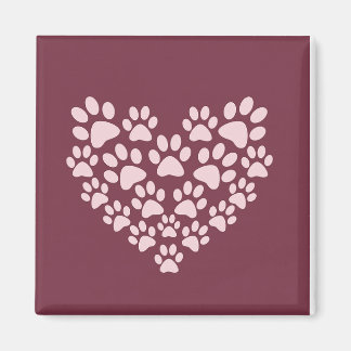 Pawprint hart magneet