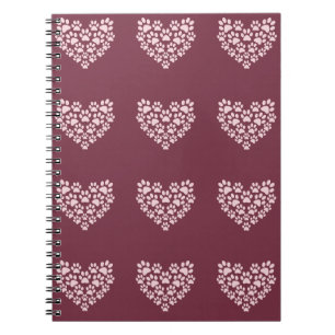 Pawprint hart notitieboek