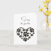 Pawprint hart voor voetafdruk kaart (Gele Bloem)