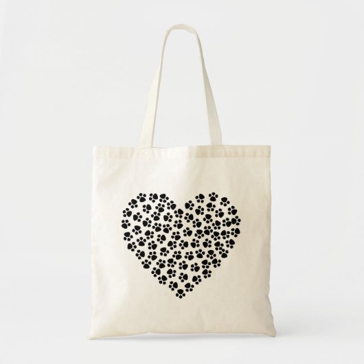 Pawprint Heart Tote Bag (Voorkant)