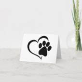 PawPrint met hartontwerp GEPERSONALISEERDE Kaart (Voorkant)