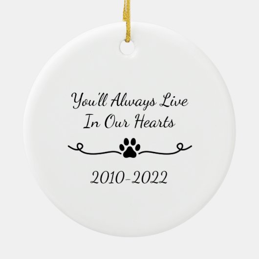 Pawprint Pet Ornament (Achterkant)