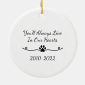 Pawprint Pet Ornement (Dos)