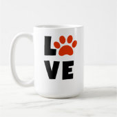 Pawprint Valentijnsdag Love Mok (Links)