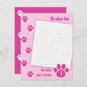 PawprintBlue_0071bc Kaart (Voorkant / Achterkant)