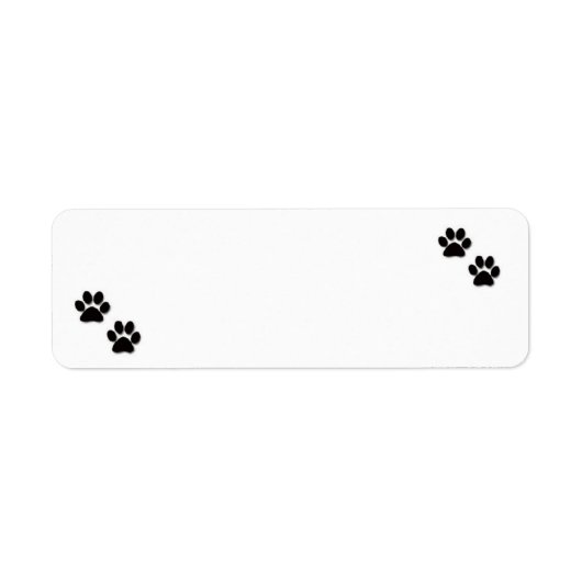 "Pawprints" Adresetiketten Etiket (Voorkant)