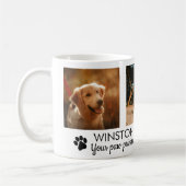 Pawprints Chien Photo Mémorial Café Mug (Gauche)