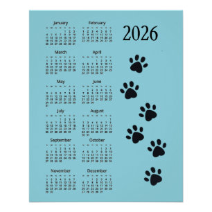 Pawprints Design 2026 Agenda Poster Perfect Poster