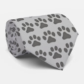 Pawprints gris Cravate (Roulé)