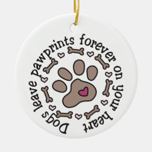 Pawprints Keramisch Ornament