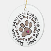 Pawprints Keramisch Ornament (Links)