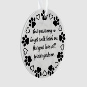 Pawprints of Love foto Pet Memorial Ornament (voorkant)