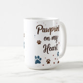 Pawprints on My Heart 15 oz Mug (Devant droit)