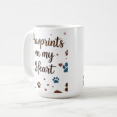 Pawprints on My Heart 15 oz Mug (Devant gauche)