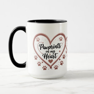 Pawprints on My Heart Combo Mug - Rose Gold Pet