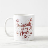 Pawprints on My Heart Pet Mug (Gauche)