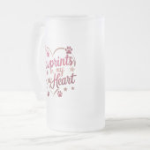 Pawprints on My Heart - Rose Pink Frosted Mug 16oz (Devant gauche)