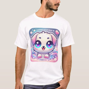 Pawprints on My Heart T-Shirt mignon chiot Kawaii