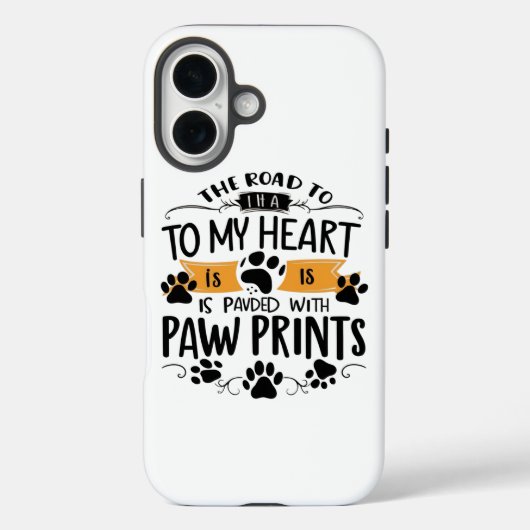 Pawprints op het hart Case-Mate iPhone case (Achterkant)