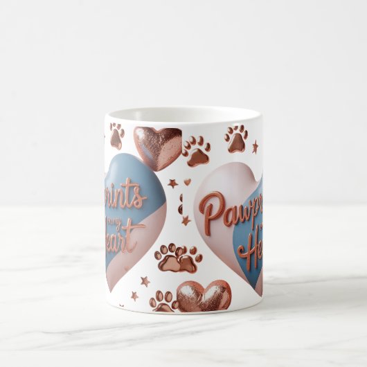 Pawprints op mijn hart - kleur veranderende Mok (1 (Center)