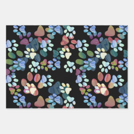 Pawprints Overwaar Inpakpapier Vel