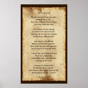 "Pawprints" Poster "Pet Memorial Poetry