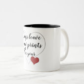 Pawprints sur votre classique de tasse de coeur (Devant droit)