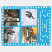 Pawprints van de liefde Foto Fleece Deken (Voorkant (Horizontaal))
