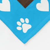 Pawprints van de liefde Foto Fleece Deken (Hoek)