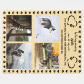 Pawprints van de liefde Foto Fleece Deken (Voorkant (Horizontaal))