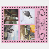 Pawprints van de liefde Foto Fleece Deken (Voorkant (Horizontaal))