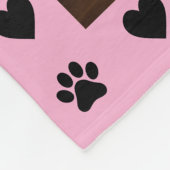 Pawprints van de liefde Foto Fleece Deken (Hoek)