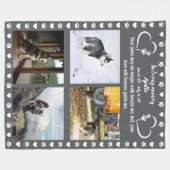 Pawprints van de liefde Foto Fleece Deken (Voorkant (Horizontaal))