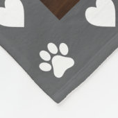 Pawprints van de liefde Foto Fleece Deken (Hoek)