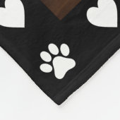 Pawprints van de liefde Foto Fleece Deken (Hoek)