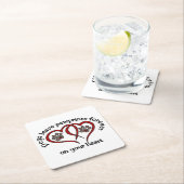 Pawprints Vierkante Kartonnen Onderzetter (Insitu)