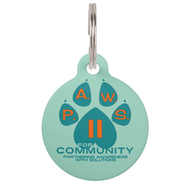 PAWS4Community Dog Label Huisdierpenning (Voorkant)