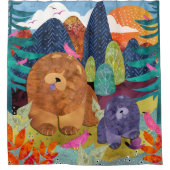 PAWS 4 A TERWIJL KNOODgordijn Douchegordijn (Voorkant)