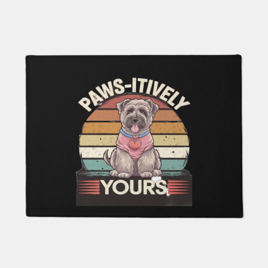 Paws-actief uw hond deurmat (Voorkant)