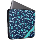 Paws and Bones Electronics Bag Laptop Sleeve (Voorkant Rechts)