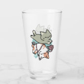 Paws and Play – Adorable Cat Illustration Glas (Achterkant)