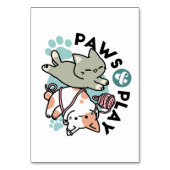 Paws and Play – Adorable Cat Illustration Kaart (Voorkant)