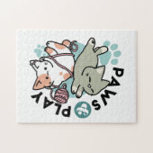 Paws and Play – Adorable Cat Illustration Legpuzzel (Horizontaal)