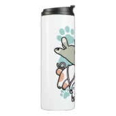 Paws and Play – Adorable Cat Illustration Thermosbeker (Gedraaid links)