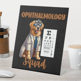 Paws and Vision Animal Ophthalmology Squad Reclamebord Met Voetstuk